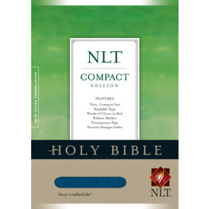 Compact Edition Bible NLT - LeatherLike Navy With ribbon marker(s)
