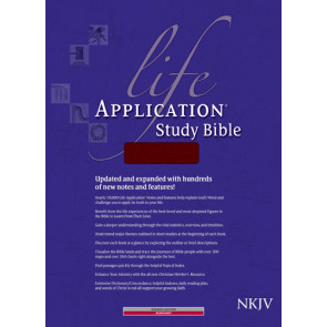 NKJV Life Application Study Bible, Second Edition (Red Letter, Bonded Leather, Burgundy/maroon, Indexed) - Bonded Leather Burgundy With thumb index and ribbon marker(s)