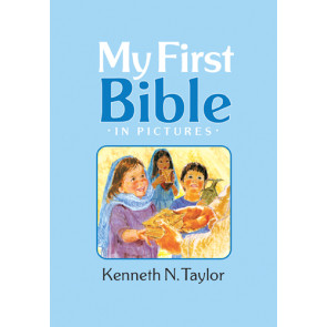 My First Bible in Pictures, Baby Blue - Hardcover