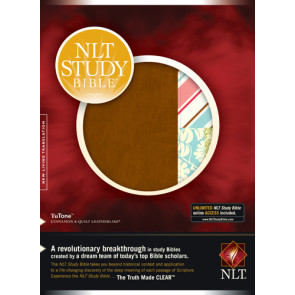 NLT Study Bible, Quilt TuTone  - LeatherLike Cinnamon/Quilt With ribbon marker(s)