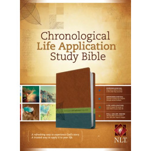 NLT Chronological Life Application Study Bible, TuTone (LeatherLike, Brown/Green/Dark Teal) - LeatherLike Green/Dark Teal With ribbon marker(s)