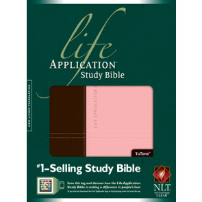 NLT Life Application Study Bible, Second Edition, TuTone (Red Letter, LeatherLike, Dark Brown/Pink) - LeatherLike Dark Brown/Multicolor/Pink With ribbon marker(s)