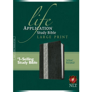 NLT Life Application Study Bible, Second Edition, Large Print, Floral TuTone (Red Letter, LeatherLike, Black/Vintage Ivory Floral) - LeatherLike Black/Vintage Ivory Floral/Multicolor With ribbon marker(s)