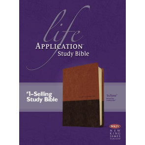 NKJV Life Application Study Bible, Second Edition, TuTone (Red Letter, LeatherLike, Brown/Tan) - LeatherLike Brown/Tan With ribbon marker(s)