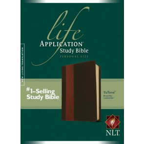 NLT Life Application Study Bible, Second Edition, Personal Size (LeatherLike, Brown/Tan) - LeatherLike Brown/Tan With ribbon marker(s)