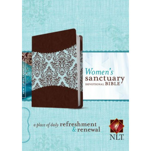 Women's Sanctuary Devotional Bible NLT, TuTone (LeatherLike, Espresso/Vintage Floral) - LeatherLike Espresso/Vintage Floral With ribbon marker(s)
