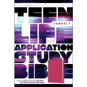 NLT Teen Life Application Study Bible, Compact Edition (LeatherLike, Pink) - LeatherLike Pink Love With ribbon marker(s)