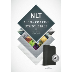 Illustrated Study Bible NLT, TuTone (LeatherLike, Black/Onyx, Indexed) - LeatherLike Onyx With thumb index and ribbon marker(s)