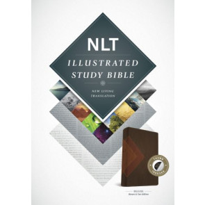 Illustrated Study Bible NLT, TuTone (LeatherLike, Brown/Tan, Indexed) - LeatherLike With thumb index and ribbon marker(s)