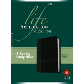 NLT Life Application Study Bible, Second Edition, TuTone  - LeatherLike Black/Onyx With ribbon marker(s)