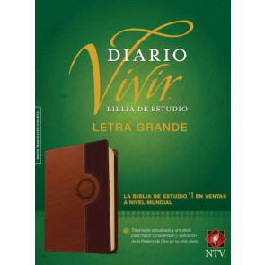 Biblia de estudio del diario vivir NTV, letra grande - LeatherLike Brown/Tan With thumb index and ribbon marker(s)