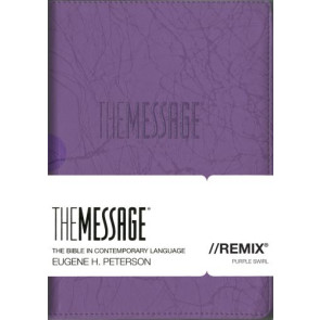Message//REMIX  - Leather-Look Purple Swirl With ribbon marker(s)
